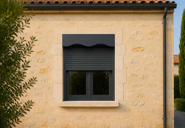 Lambrequin aluminium décoratif Héritage modèle Chenonceau en RAL 7016